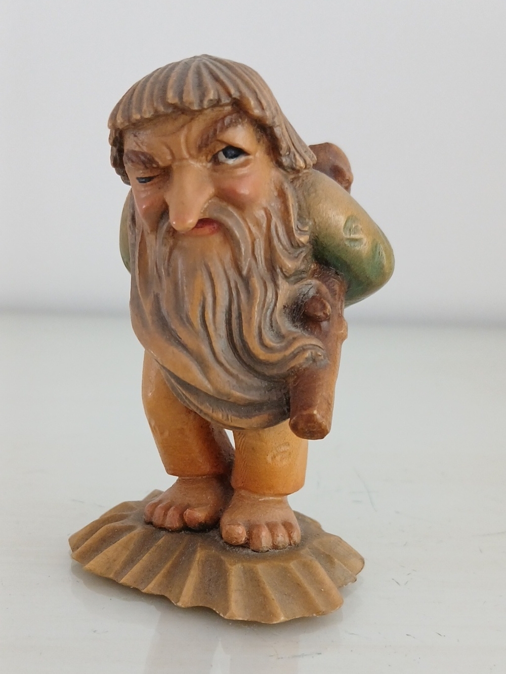 ANRI Italy WISE OLD MAN Hand Carved Wooden Figurine Little Folks of the Salvans